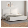 Image de Cadre de lit sans matelas blanc 200x200 cm similicuir