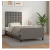 Image de Bedframe met hoofdbord kunstleer grijs 80x200 cm3125541