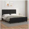 Image de Bedframe met hoofdbord kunstleer zwart 160x200 cm3125579