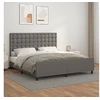 Image de Bedframe met hoofdbord kunstleer grijs 160x200 cm3125583