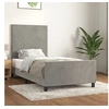 Image de Bedframe zonder matras 90x200 cm fluweel lichtgrijs3125611