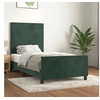 Image de Bedframe zonder matras 90x200 cm fluweel donkergroen3125614