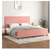 Image de Bedframe met hoofdeinde fluweel roze 200x200 cm3125658