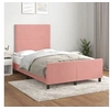 Image de Bedframe met hoofdeinde fluweel roze 120x200 cm3125689