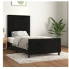 Image de Bedframe met hoofdeinde fluweel zwart 90x190 cm3125729