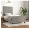 Image de Bedframe zonder matras 100x200 cm fluweel lichtgrijs3125800