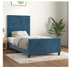 Image de Bedframe zonder matras 100x200 cm fluweel donkerblauw3125865