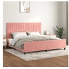 Image de Bedframe met hoofdeinde fluweel roze 200x200 cm3125902