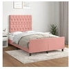 Image de Bedframe met hoofdeinde fluweel roze 120x200 cm3125933