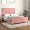 Image de Bedframe met hoofdeinde fluweel roze 140x200 cm3125945