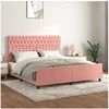 Image de Bedframe met hoofdeinde fluweel roze 180x200 cm3125957