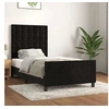 Image de Lit 203 x 83 x 118 cm en velours sans sommier de couleur