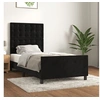 Image de Bedframe met hoofdeinde fluweel zwart 90x200 cm3125979
