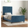 Image de Bedframe zonder matras 100x200 cm fluweel donkerblauw3125987
