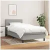Image de Boxspring met matras stof lichtgrijs 90x190 cm3139857
