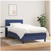 Image de Boxspring met matras stof blauw 100x200 cm3139879