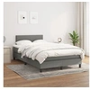 Image de Boxspring met matras stof donkergrijs 120x200 cm3139882