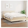 Image de Boxspring met matras stof cràmekleurig 140x200 cm3139902