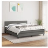 Image de Boxspring met matras stof donkergrijs 160x200 cm3139906