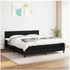 Image de Boxspring met matras stof zwart 180x200 cm3139915