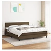 Image de Boxspring met matras stof donkerbruin 180x200 cm3139916