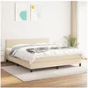 Image de Boxspring met matras stof cràmekleurig 180x200 cm3139918