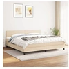 Image de Boxspring met matras stof cràmekleurig 200x200 cm3139926