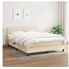 Image de Boxspring met matras stof cràmekleurig 140x190 cm3139974