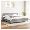 Image de Boxspring met matras stof lichtgrijs 200x200 cm3140001
