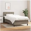 Image de Boxspring met matras stof taupe 90x190 cm3140021