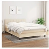 Image de Boxspring met matras stof cràmekleurig 140x190 cm3140054