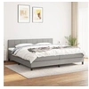 Image de Boxspring met matras stof lichtgrijs 200x200 cm3140081
