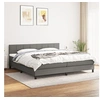 Image de Boxspring met matras stof donkergrijs 200x200 cm3140082