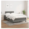 Image de Boxspring met matras stof donkergrijs 120x200 cm3140122