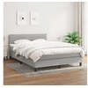 Image de Boxspring met matras stof lichtgrijs 140x190 cm3140129