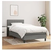 Image de Boxspring met matras stof donkergrijs 90x200 cm3140186