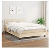 Image de Boxspring met matras stof cràmekleurig 140x200 cm3140222
