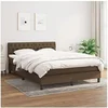 Image de Boxspring met matras stof donkerbruin 140x190 cm3140292