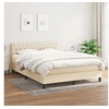 Image de Boxspring met matras stof cràmekleurig 140x200 cm3140302