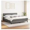 Image de Boxspring met matras stof donkergrijs 160x200 cm3140306
