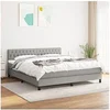 Image de Boxspring met matras stof lichtgrijs 180x200 cm3140313
