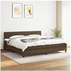 Image de Boxspring met matras stof donkerbruin 200x200 cm3140324