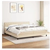 Image de Boxspring met matras stof cràmekleurig 200x200 cm3140326