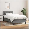 Image de Boxspring met matras stof donkergrijs 90x190 cm3140338