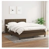Image de Boxspring met matras stof donkerbruin 140x190 cm3140372