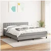 Image de Boxspring met matras stof lichtgrijs 160x200 cm3140385