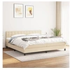 Image de Boxspring met matras stof cràmekleurig 200x200 cm3140406