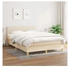 Image de Boxspring met matras stof cràmekleurig 140x190 cm3140454