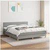 Image de Boxspring met matras stof lichtgrijs 160x200 cm3140465
