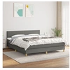 Image de Boxspring met matras stof donkergrijs 160x200 cm3140466